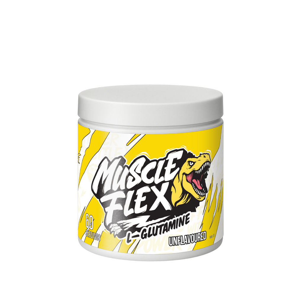 Muscle Flex L-Glutamine powder tub, unflavoured