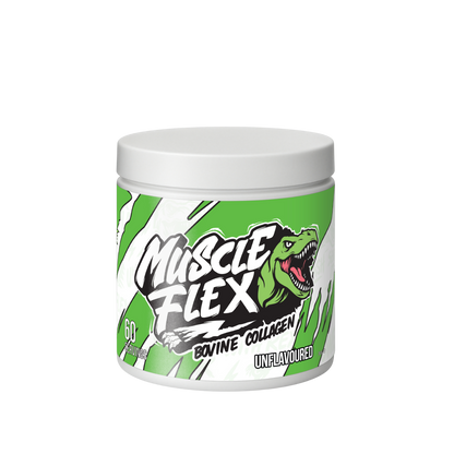 Muscle Flex 100% Pure Bovine Collagen powder tub, unflavoured